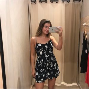NWT urban outfitters black floral romper